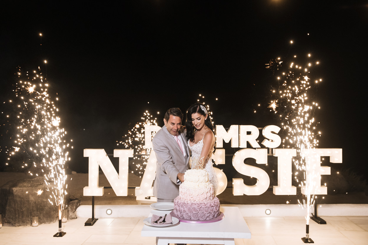 paul nassif wedding greece cake cutting