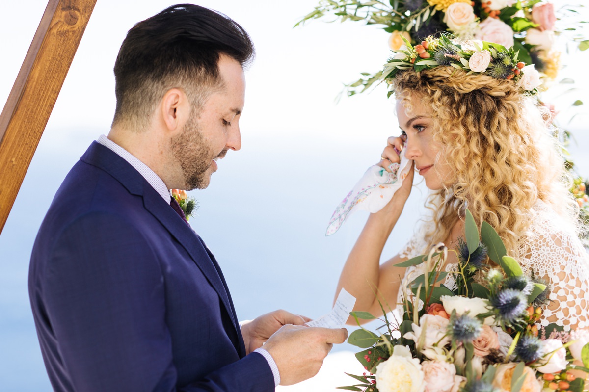 wedding ceremony Santorini