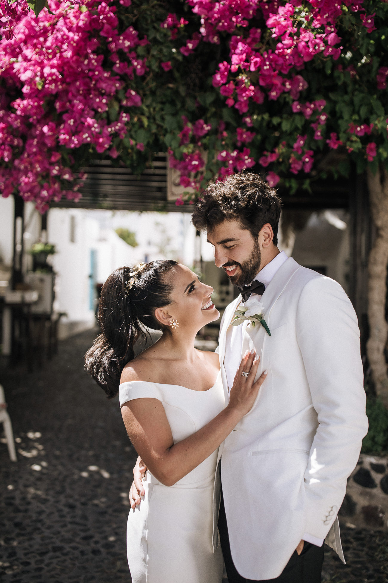 Pyrgos Santorini wedding photos
