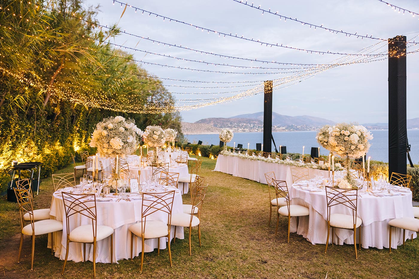 Island Athens Riviera wedding reception private house