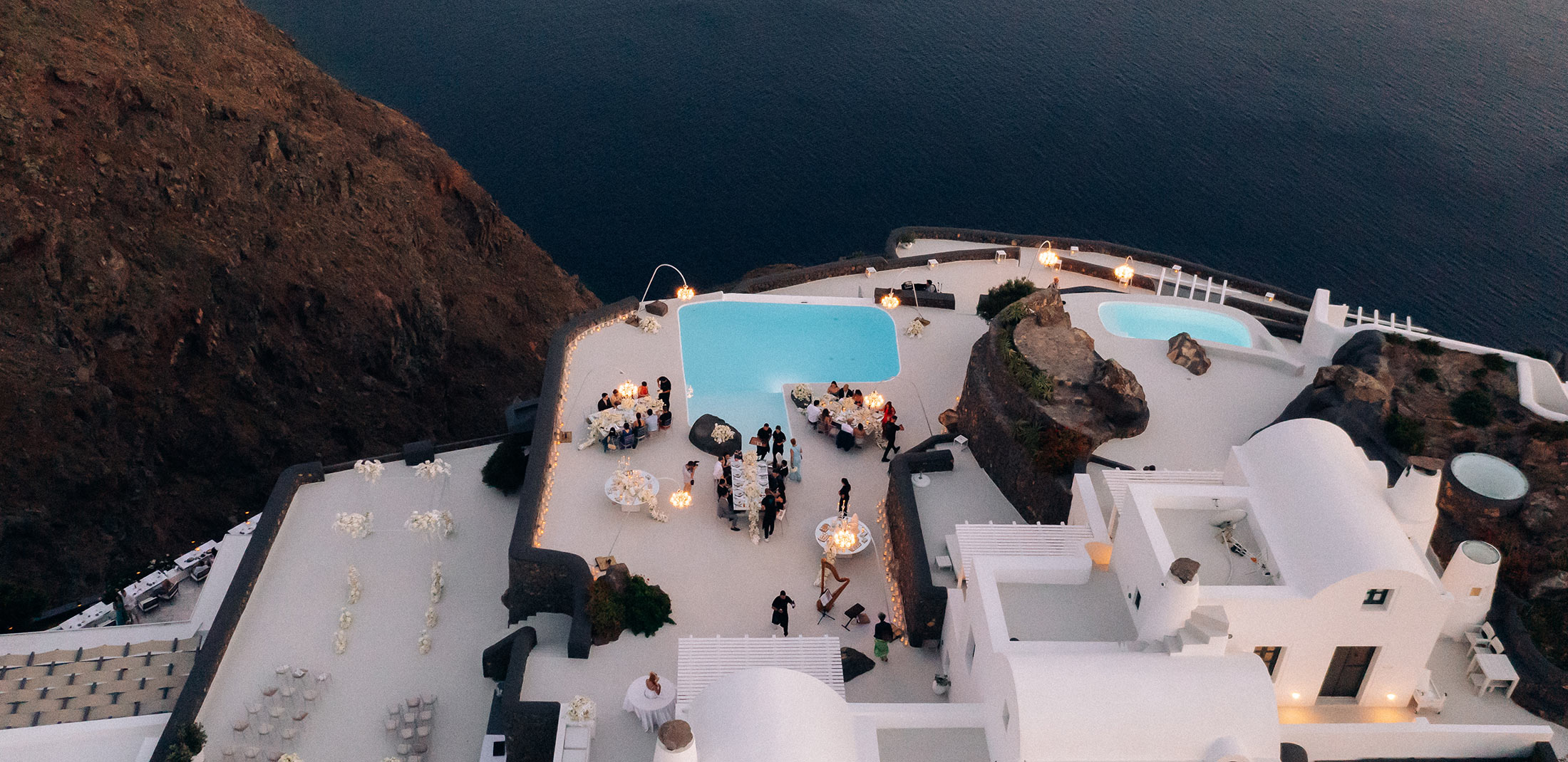 Greek island wedding Santorini Aenaon Villas