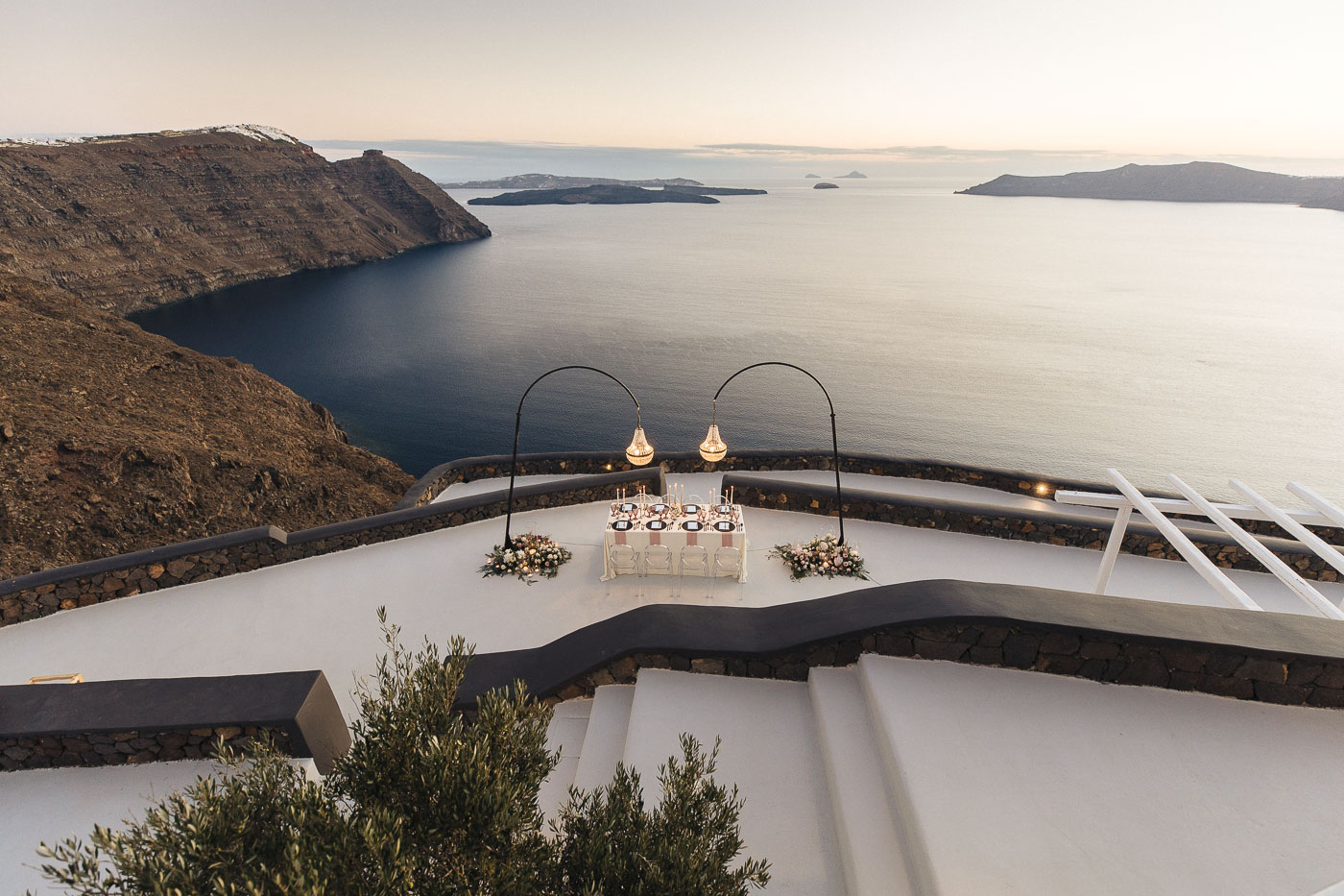 Santorini wedding venues Aenaon Villas